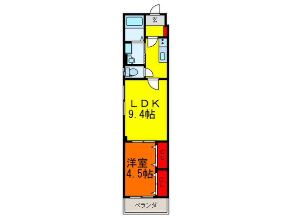 クリエオーレ稲葉の物件間取画像